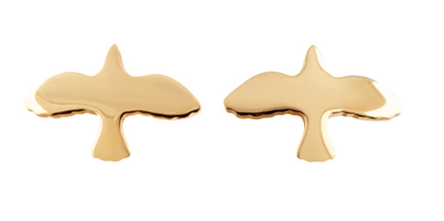 Emma Israelsson Dove Pin Earrings in Golden