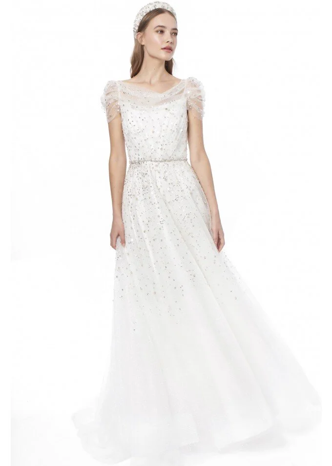 Jenny Packham Bluebell Gown in Ice Blue