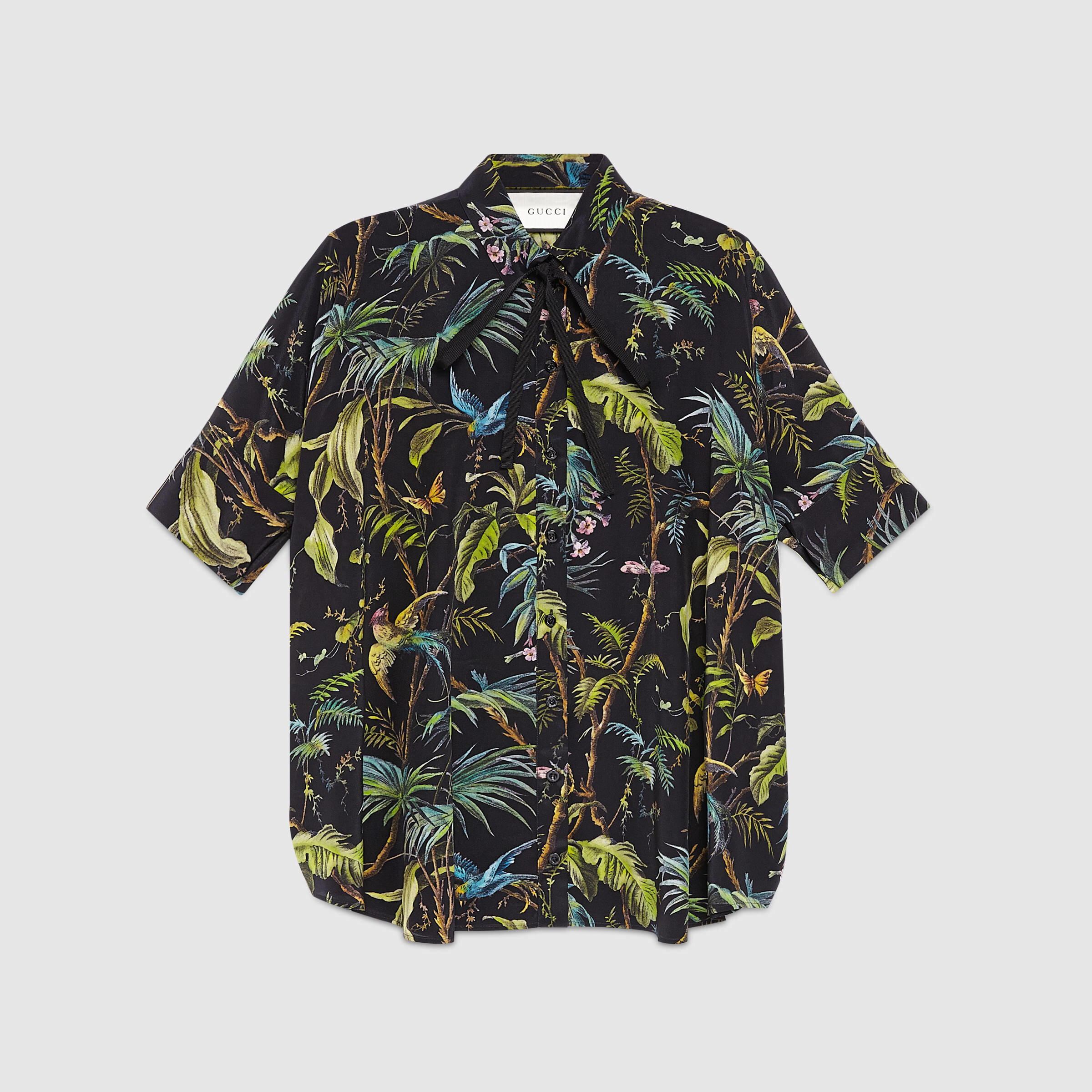 Gucci Tropical Print Silk Cape Shirt.jpg