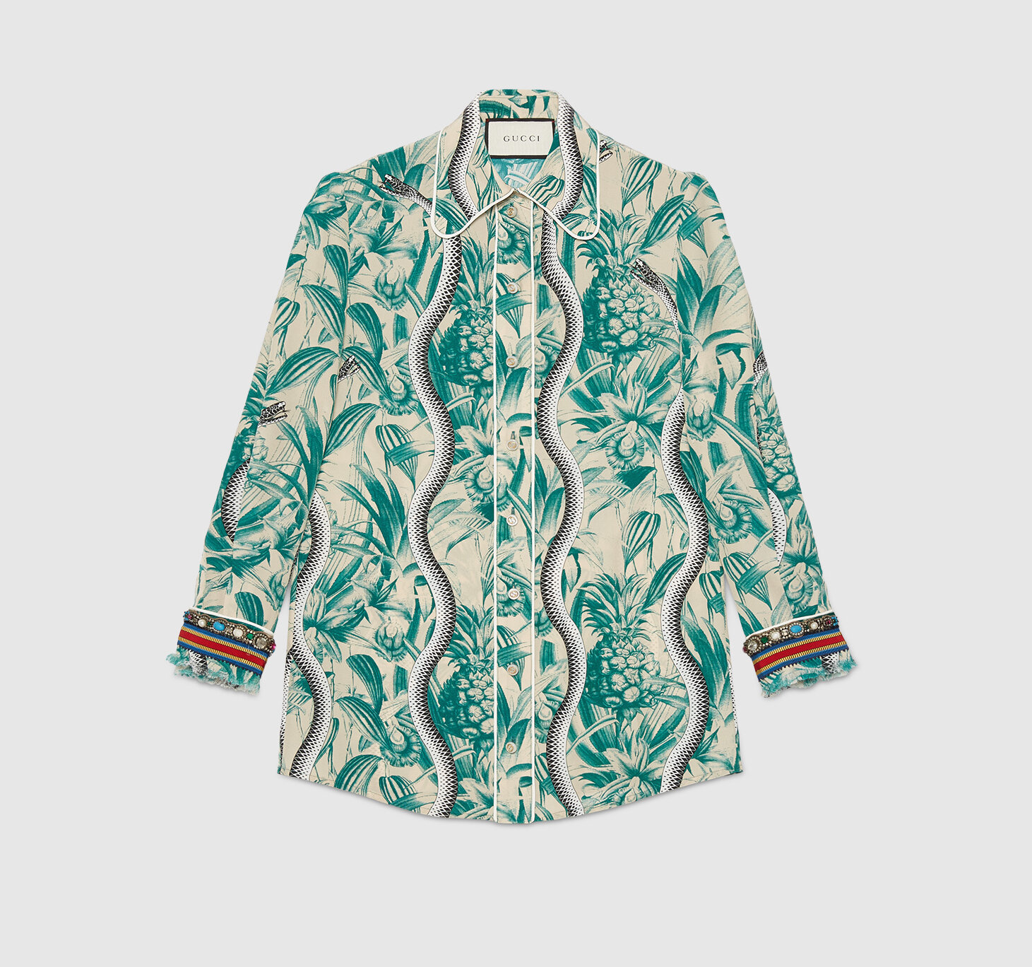 Gucci Snake Print Crêpe De Chine Shirt — UFO No More