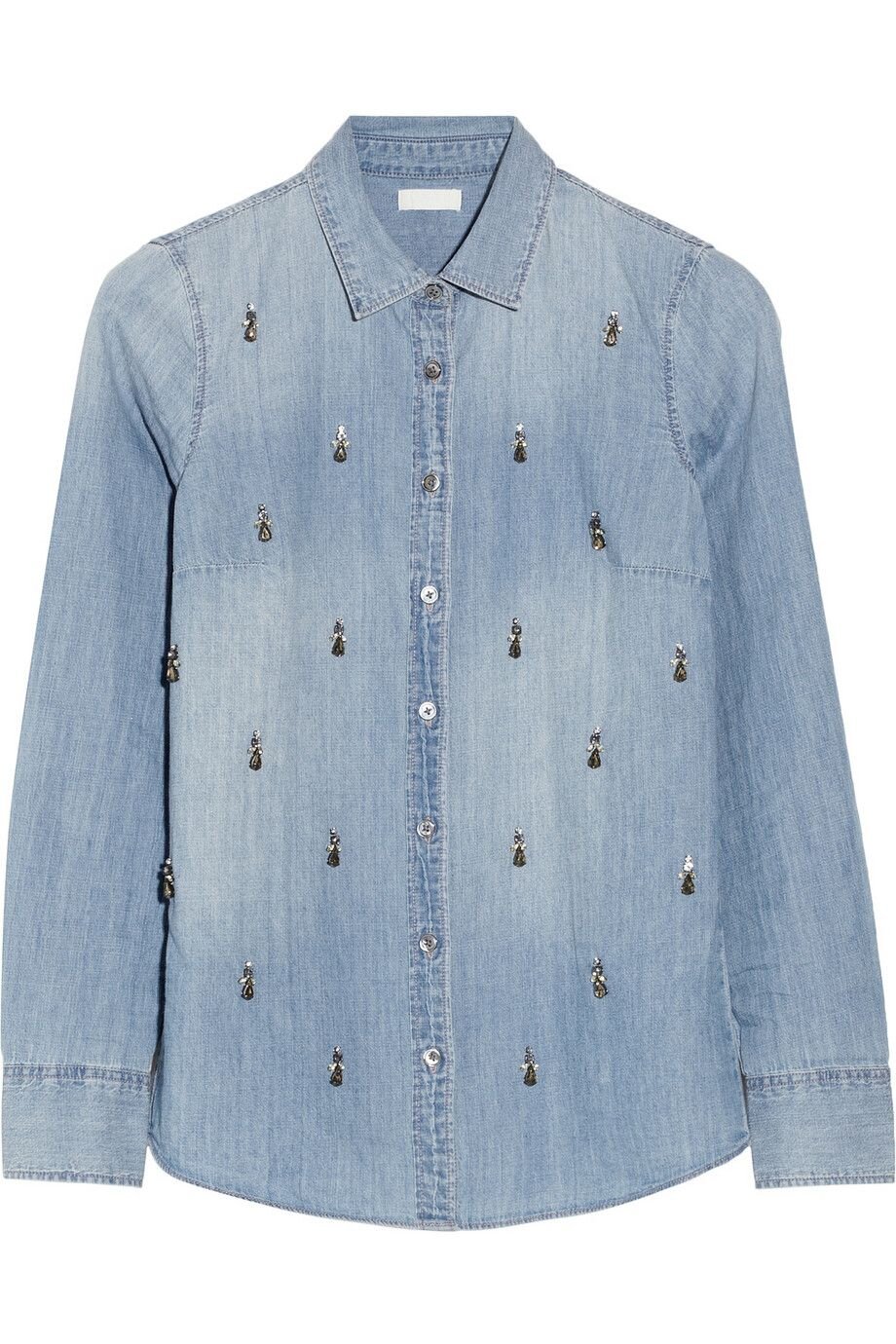 J.Crew Embellished Chambray Shirt