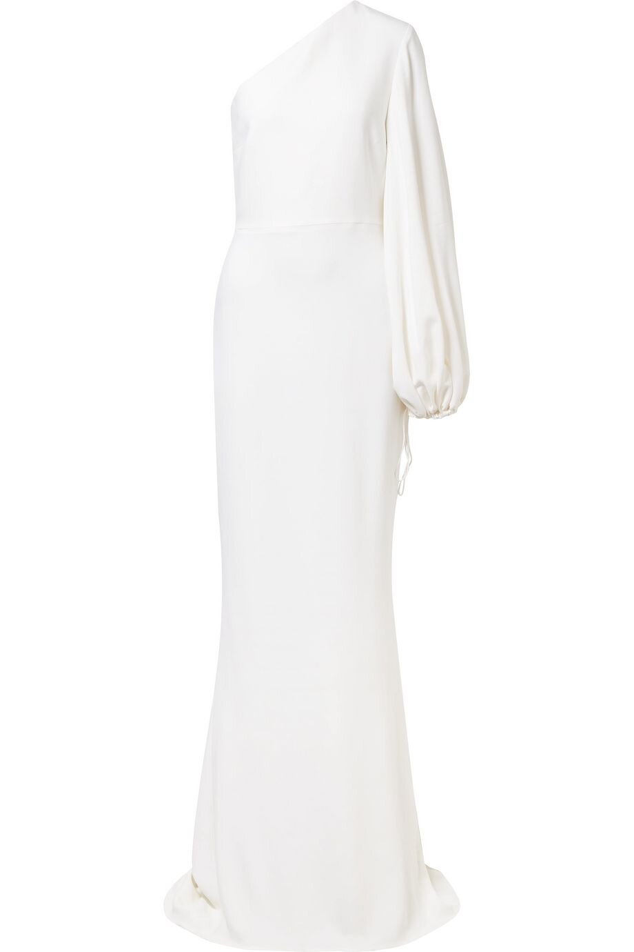 Stella McCartney One-Shoulder Stretch-Cady Gown in White — UFO No More