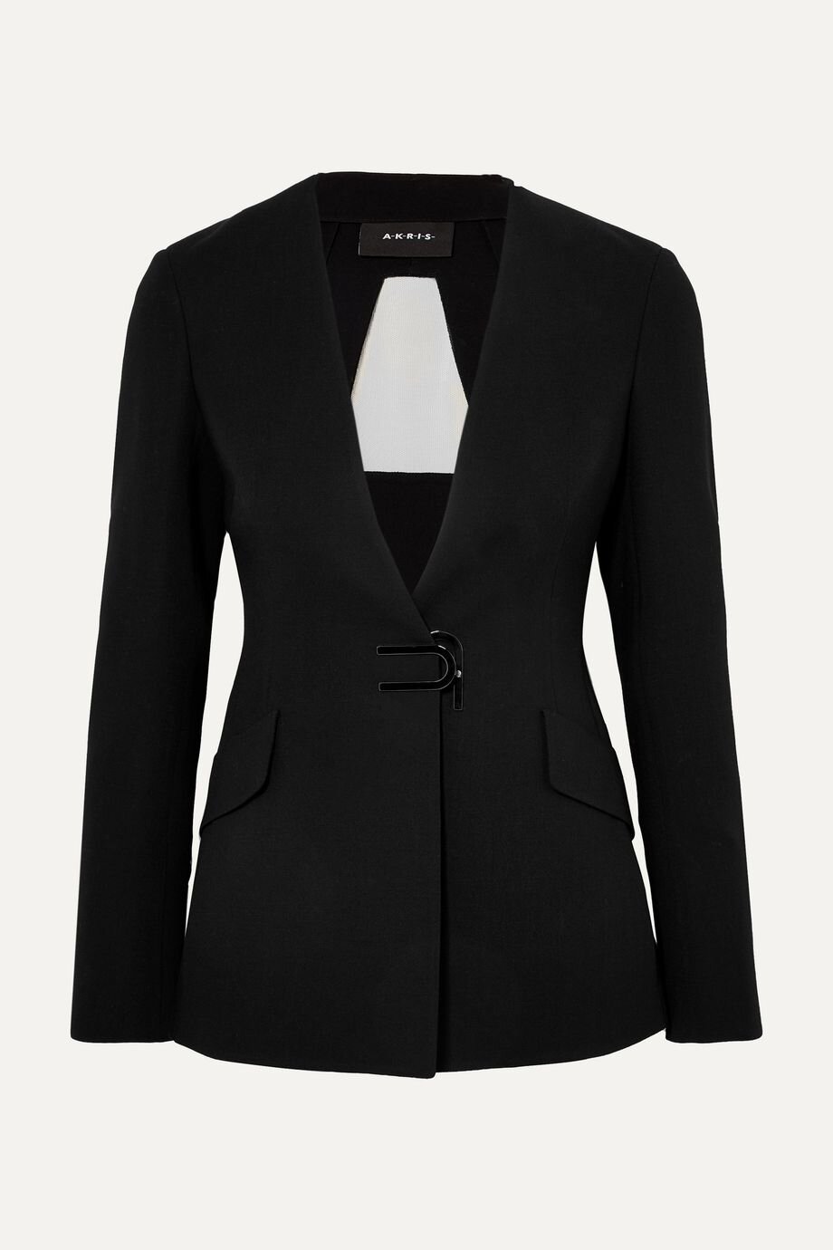 Akris Alize Tulle-Panelled Blazer in Grey — UFO No More