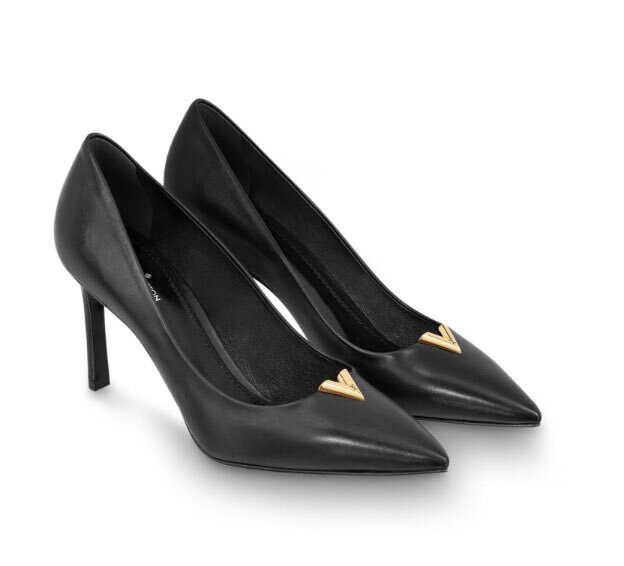 Louis Vuitton Eyeline Pump high heels black suede 40 LV or 10 US SC0114