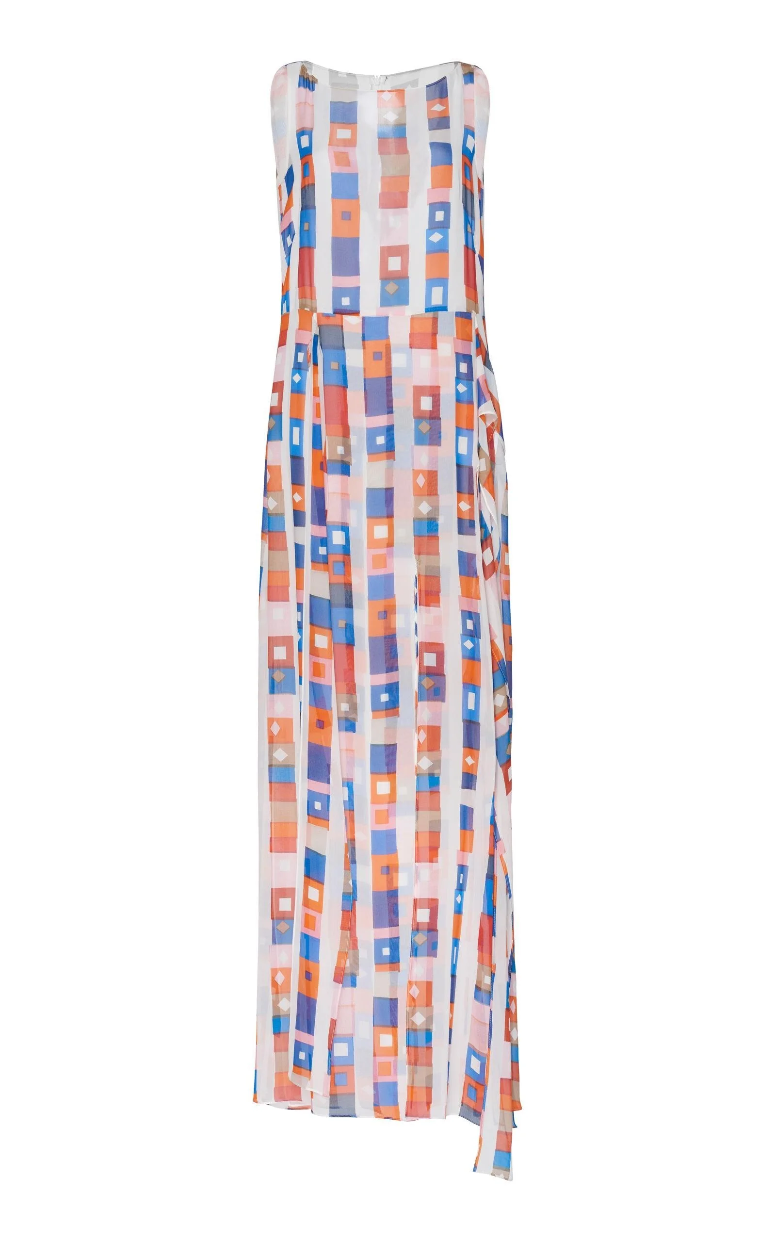 Akris Silk Crepe Superstripe Dress