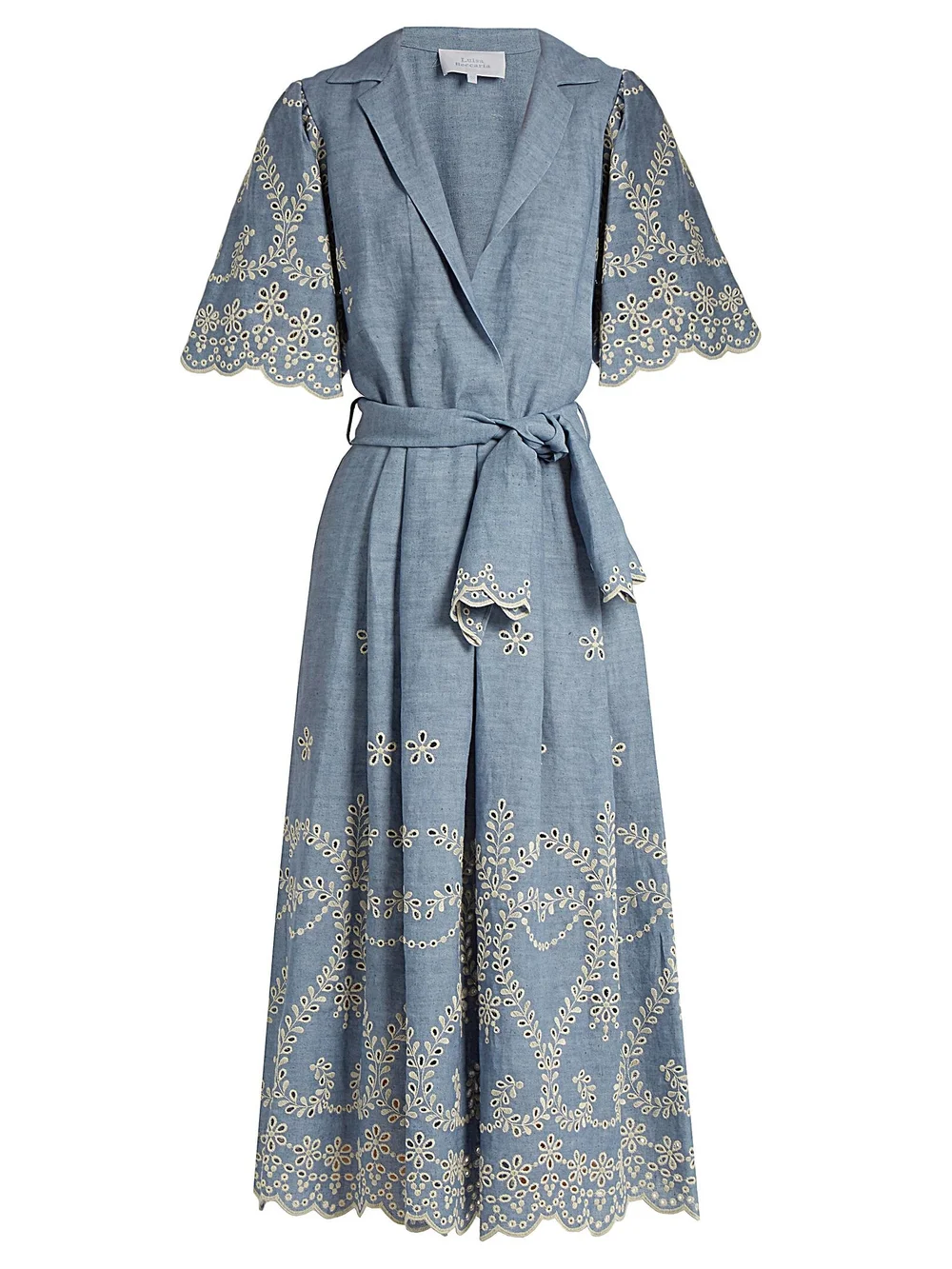 Luisa Beccaria Broderie Anglaise Linen-Blend Dress UFO No More Luisa Beccaria Broderie Anglaise Linen-Blend Dress UFO No More