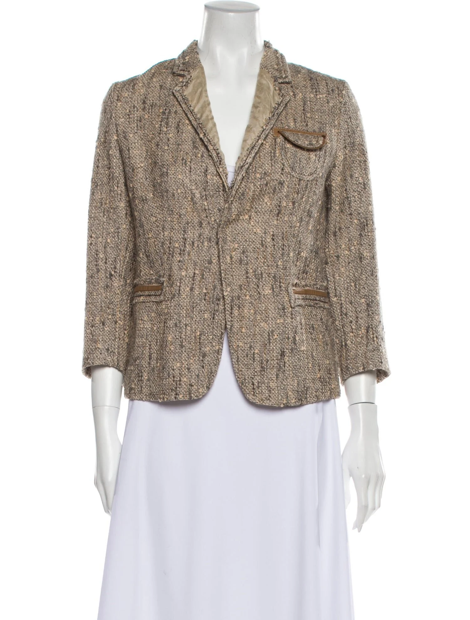 Prada Tweed Pattern Blazer