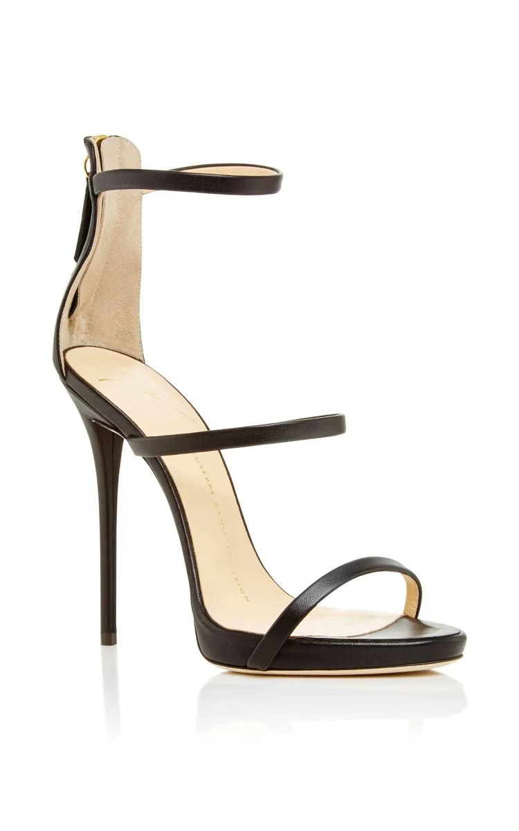 Giuseppe Zanotti Harmony Sandals in Black Leather