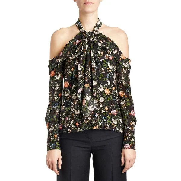 Erdem Aila Cold-Shoulder Top