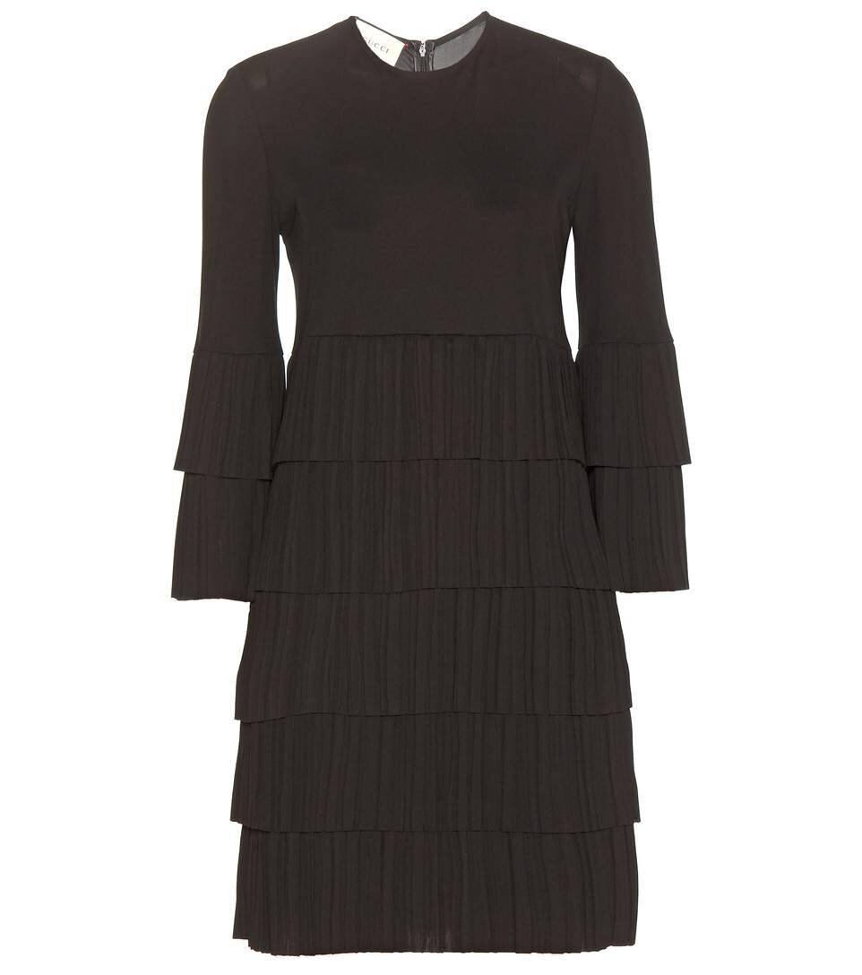 Gucci Tiered Ruffle Dress in Black.jpg