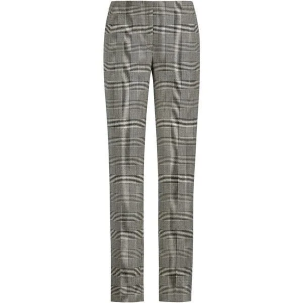 Ralph Lauren Simone Glen Plaid Trousers in Grey