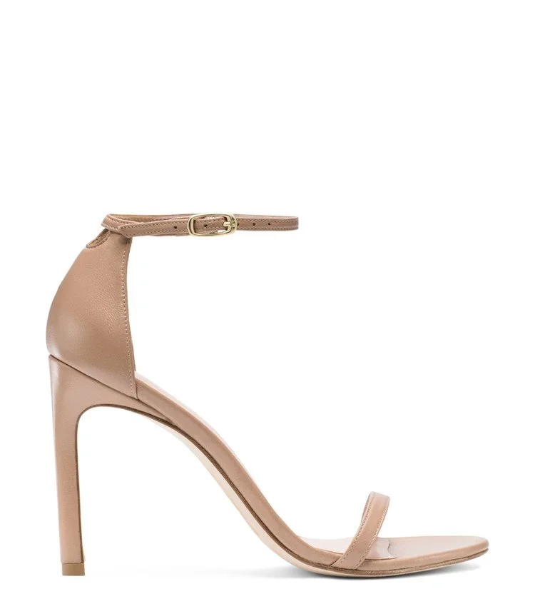 Stuart Weitzman Nudistsong Sandals in Nude Leather