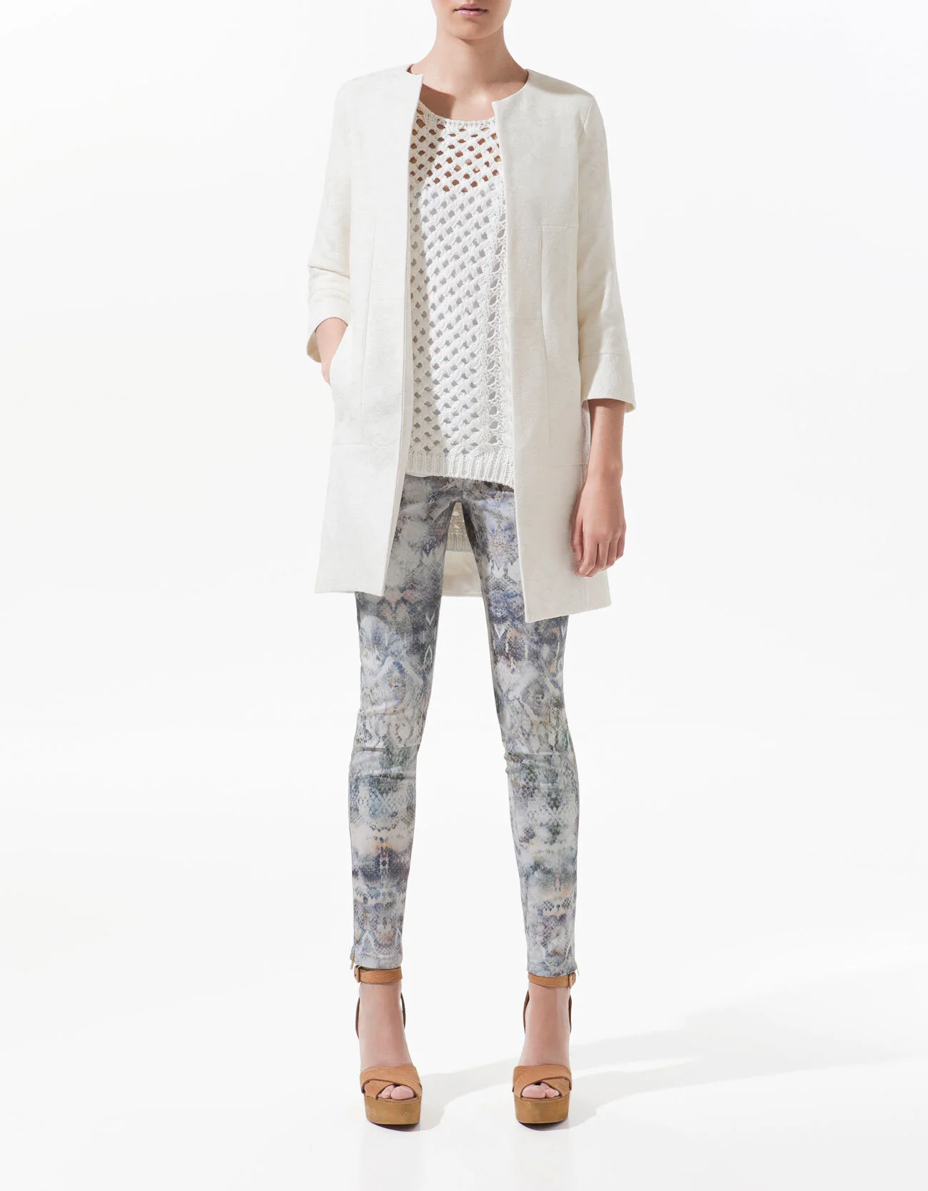 Zara Seamed Lace Coat