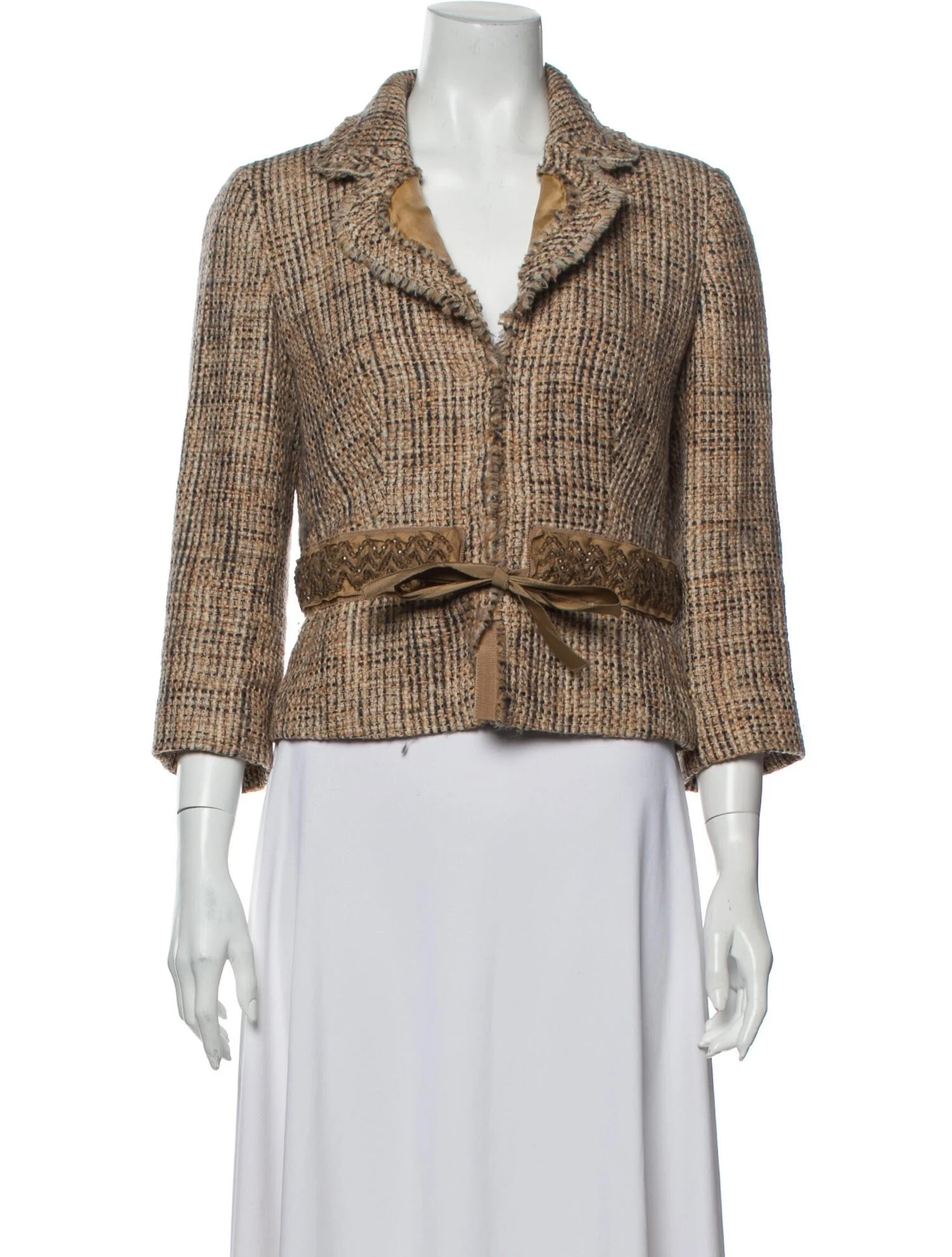 Prada Tweed Patterned Blazer