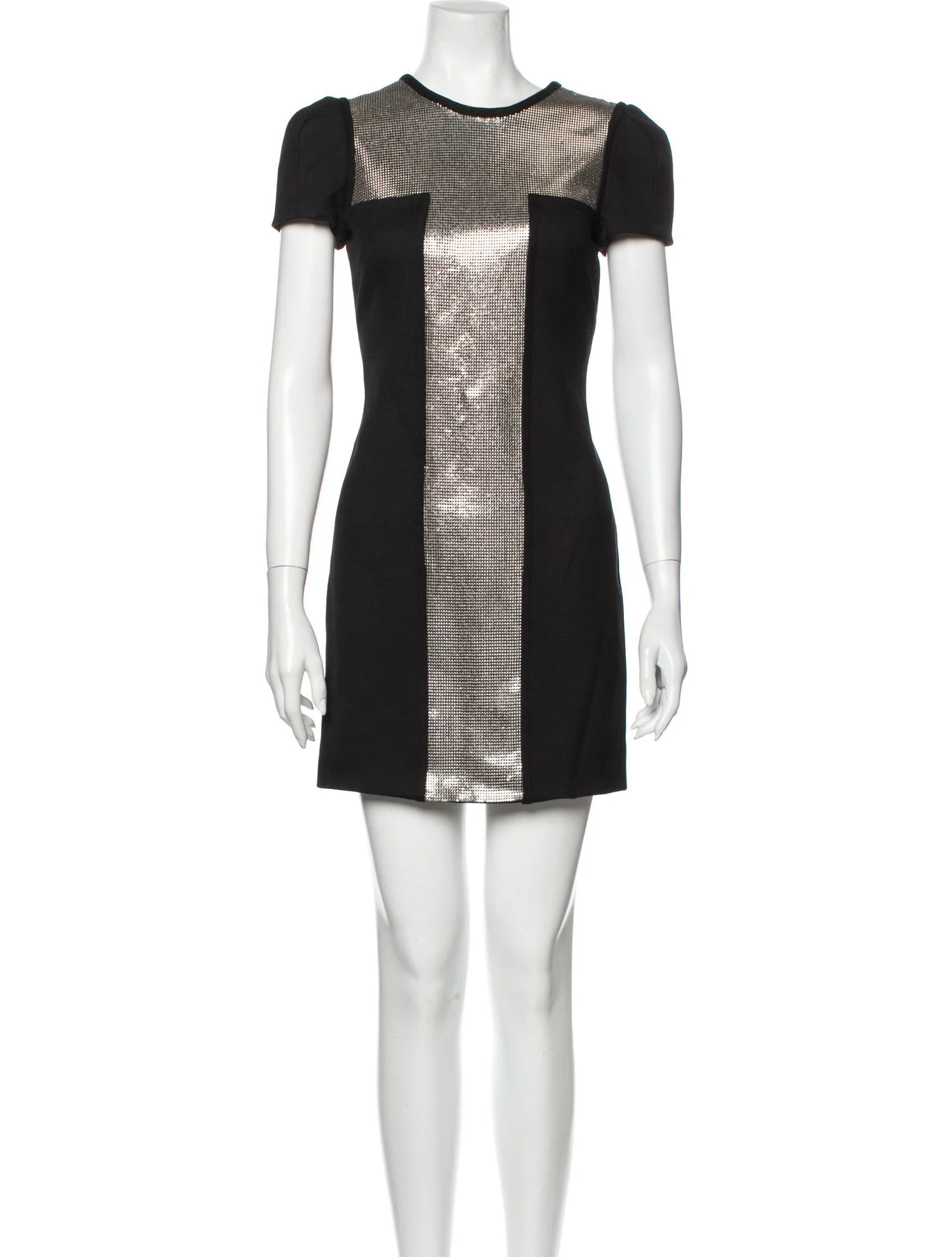 Versace Metal Mesh Shift Dress in Black