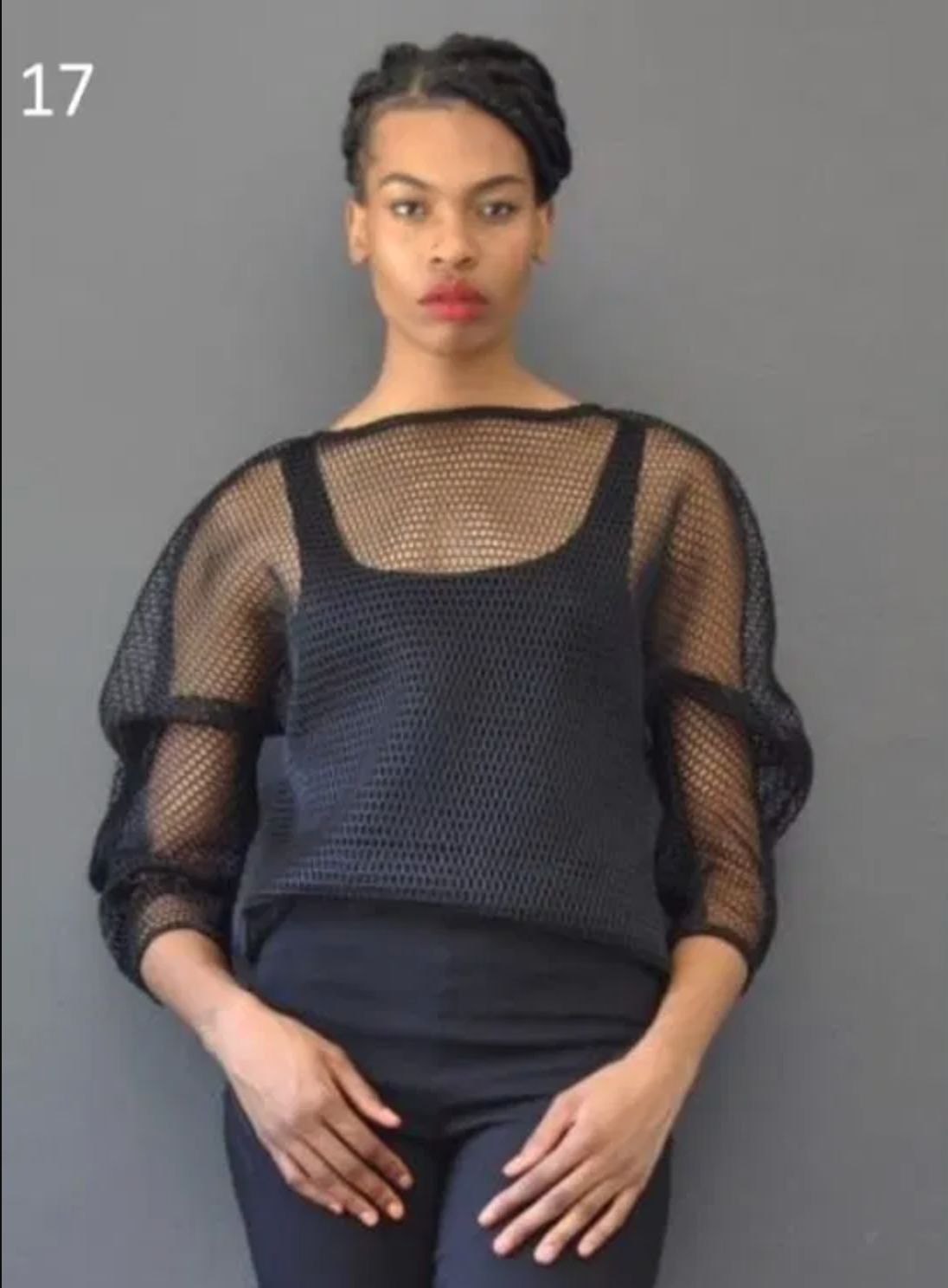 Erre Mesh Top in Black