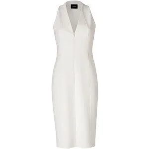 Akris Waist Zip Detail Sleeveless Sheath Dress in Pastis Green