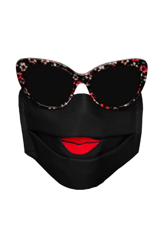Anne Singer Collection Lips Face Mask in Black.png
