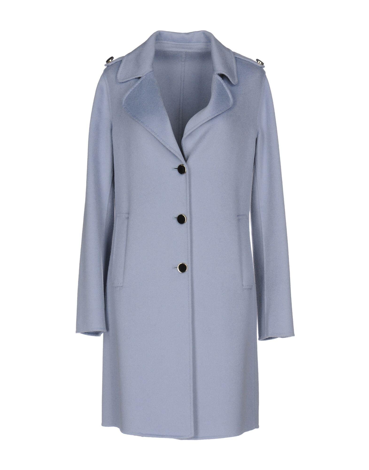 Emporio Armani Single-Breasted Cashmere Coat in Sky Blue.jpg