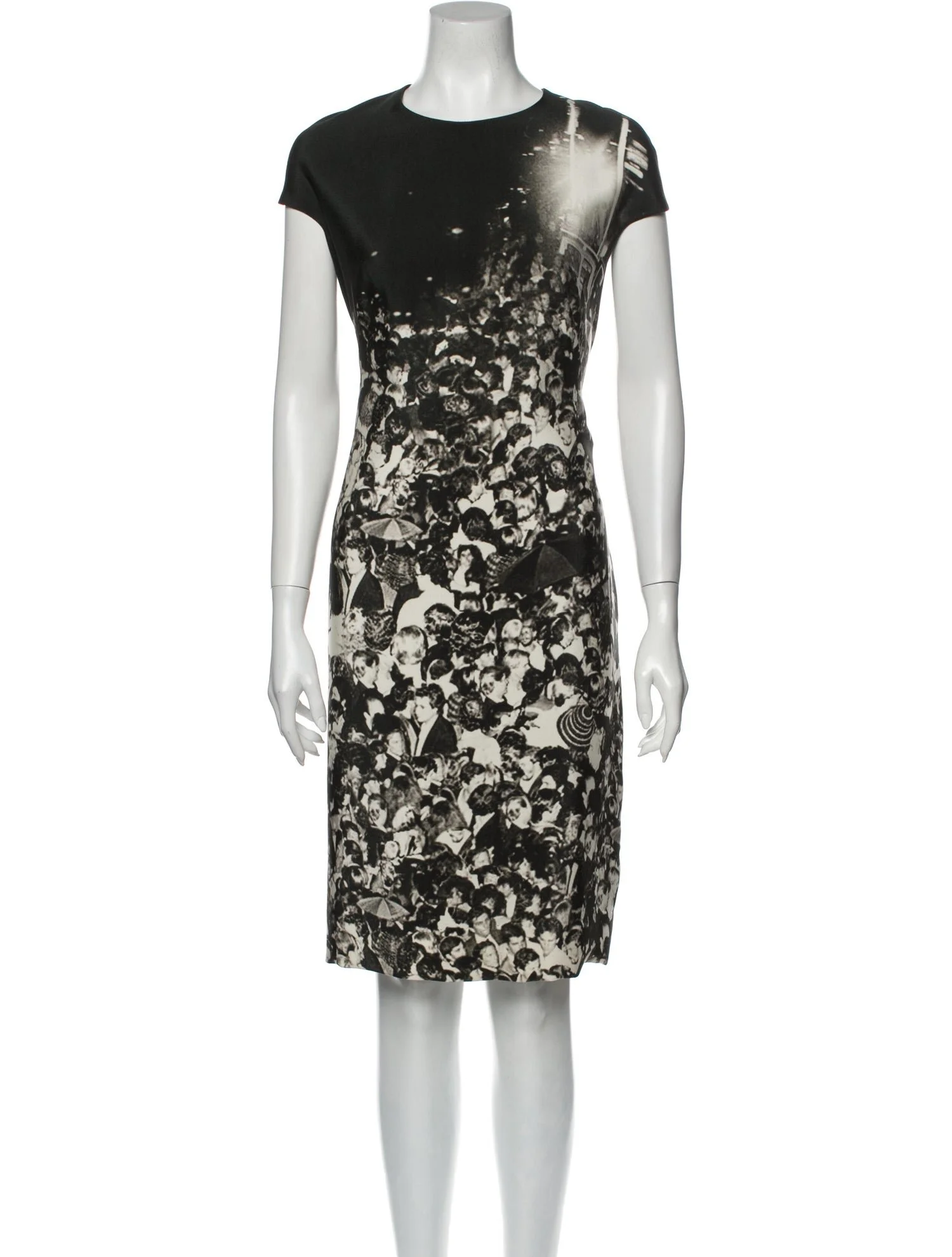 Akris Crowd Print Sheath Dress