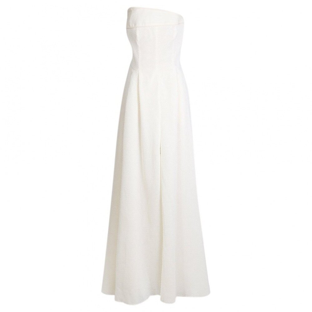 Akris Trapezoid Apron Gown in White