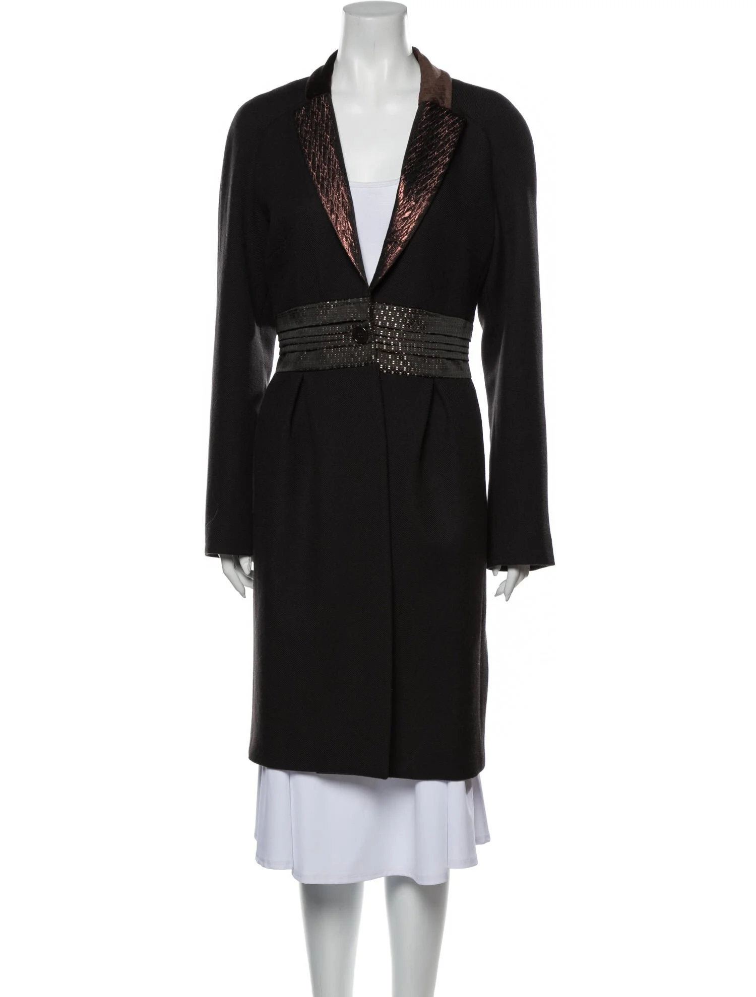 Etro Metallic Trim Coat