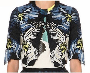 Erdem Embroidered Cropped Jacket