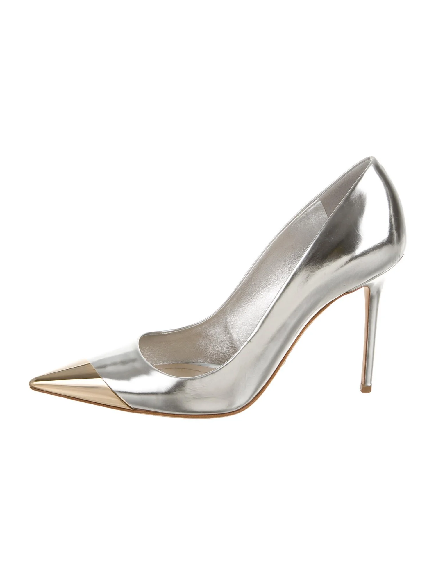 Christian Dior Metallic Cap-Toe Pumps
