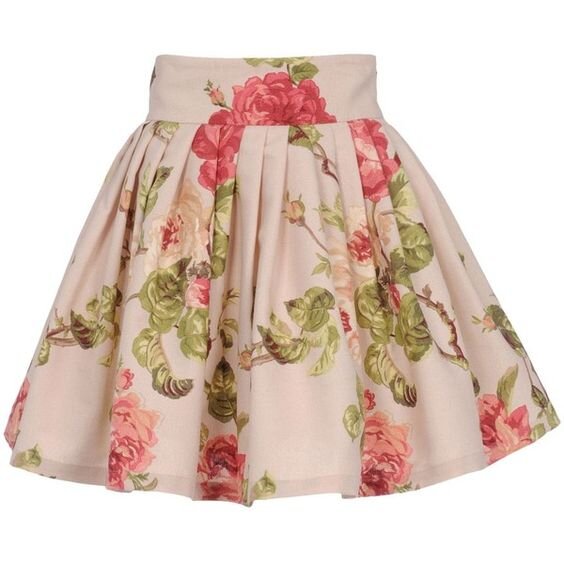 Marta Ferri Floral-Print A-Line Mini Skirt.jpg