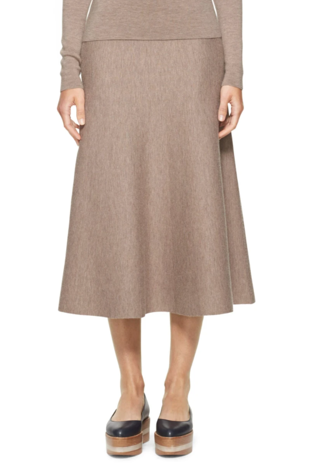 Gabriela Hearst Freddie Skirt in Oatmeal