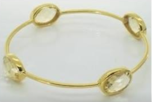 Heavenly Necklaces Gemstone Bangle in Citrine