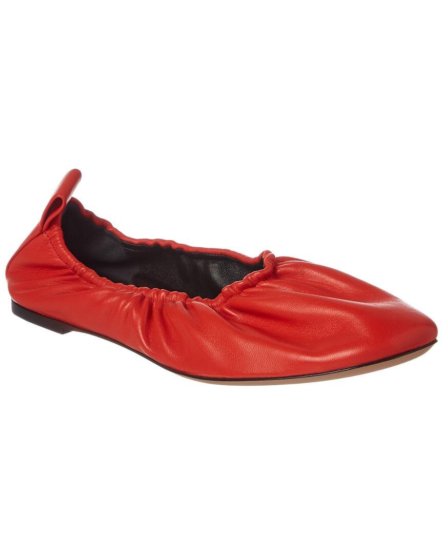 Céline Ballet Flats in Red Leather.jpg