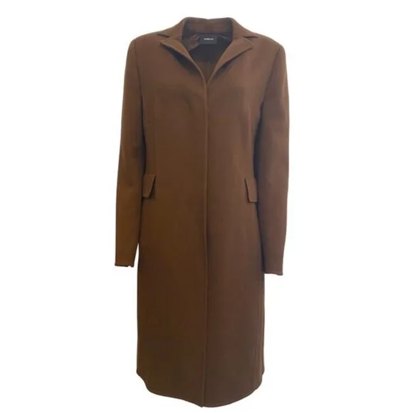 Akris Cashmere Classic Coat in Red