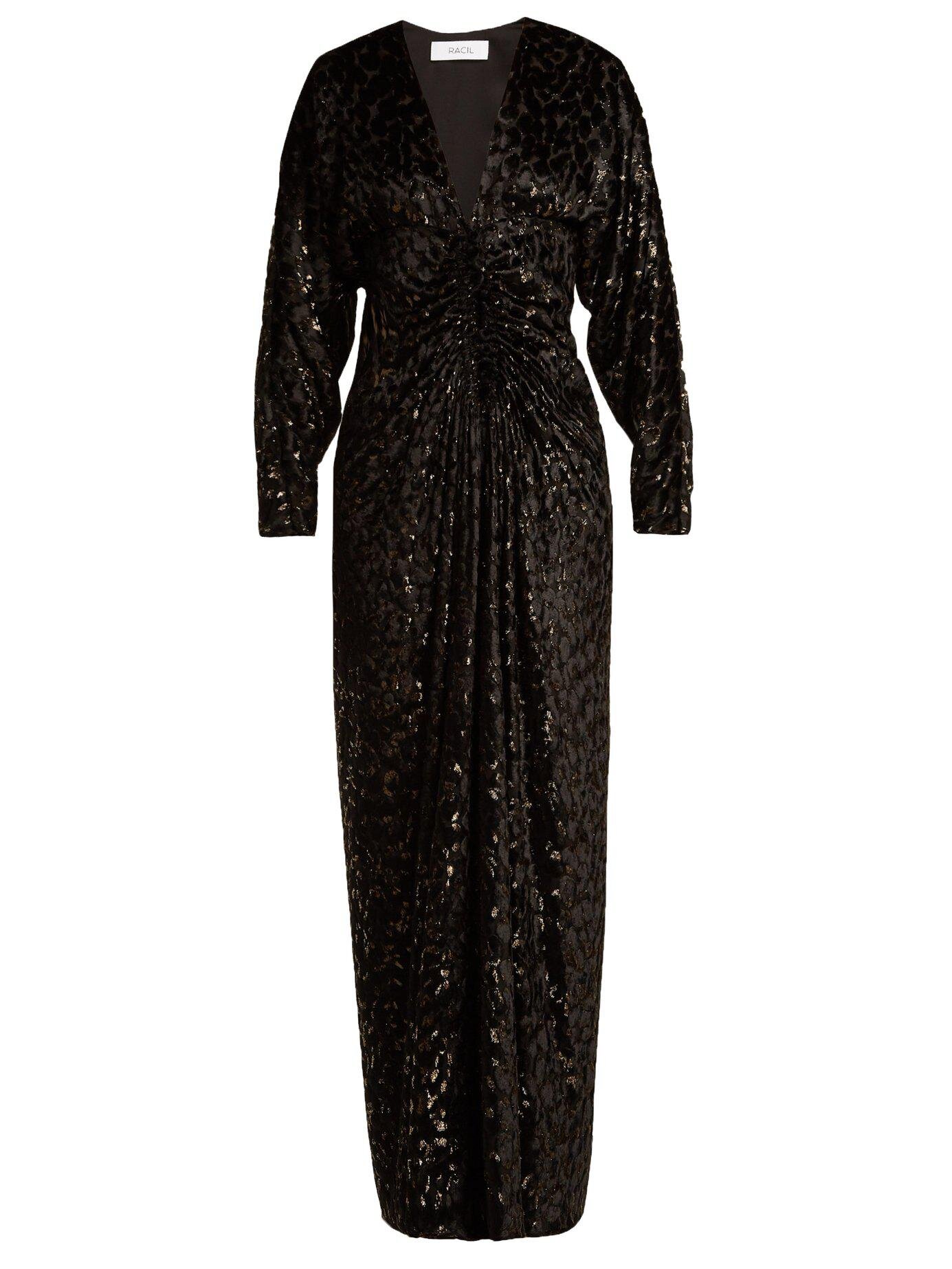 Racil Rita Gown in Black Velvet-Devoré — UFO No More