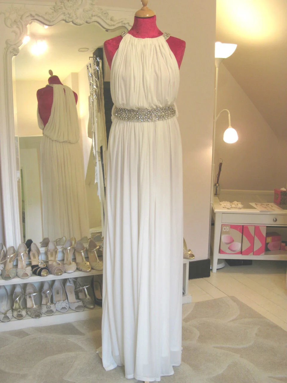 Amanda Wakeley Halter Gown in Grey