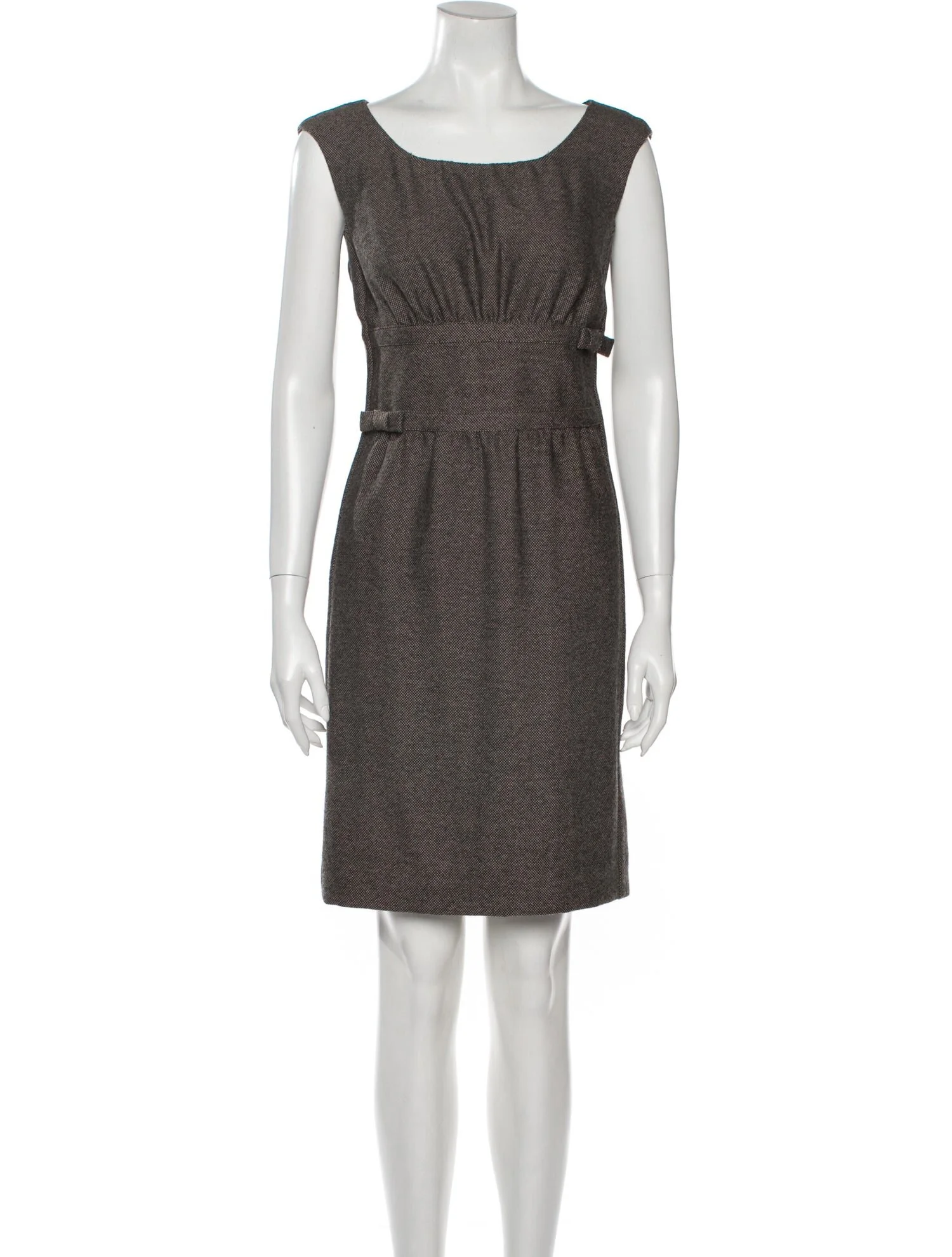 Armani Collezioni Bow Dress in Dark Grey