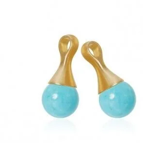 Dulong Fine Jewelry Bell Pendants in Turquoise
