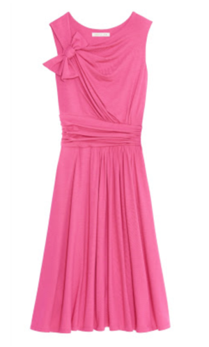 Paula Ka Dual-Fabric Dress