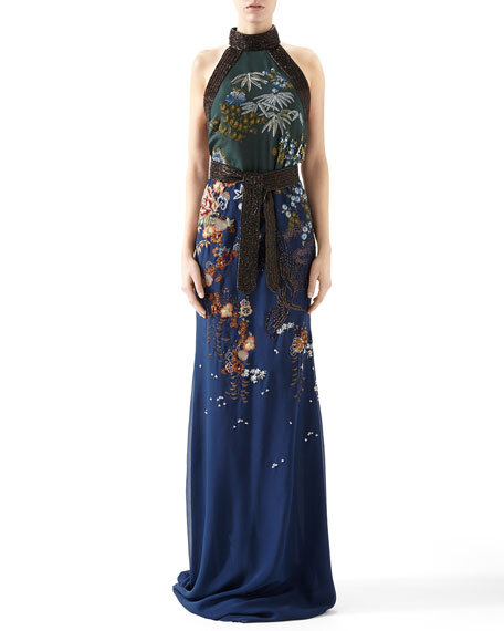 Gucci Embroidered Silk Chiffon Sleeveless Gown.jpg