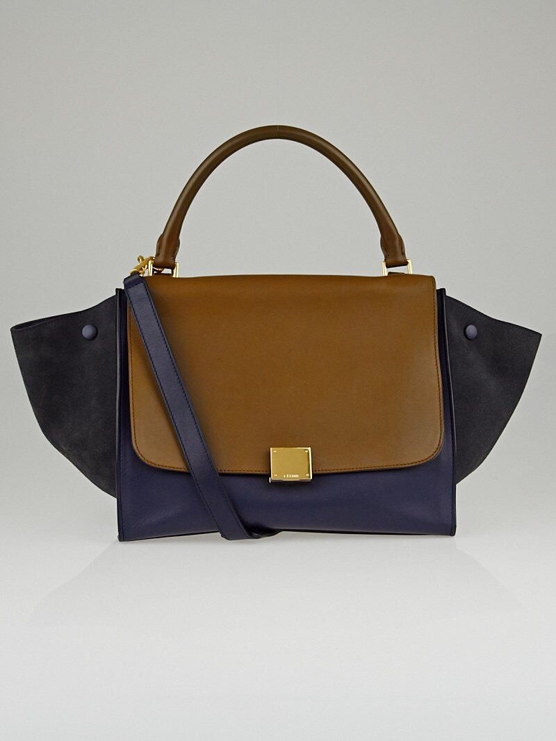 Céline Trapeze Bag in Navy:Tan:Graphite.jpg