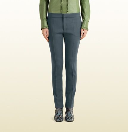 Gucci Stretch Wool 60's Skinny Trousers in Dusty Blue.jpg