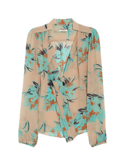 By Malene Birger Bartolomea Floral Print Silk Blouse