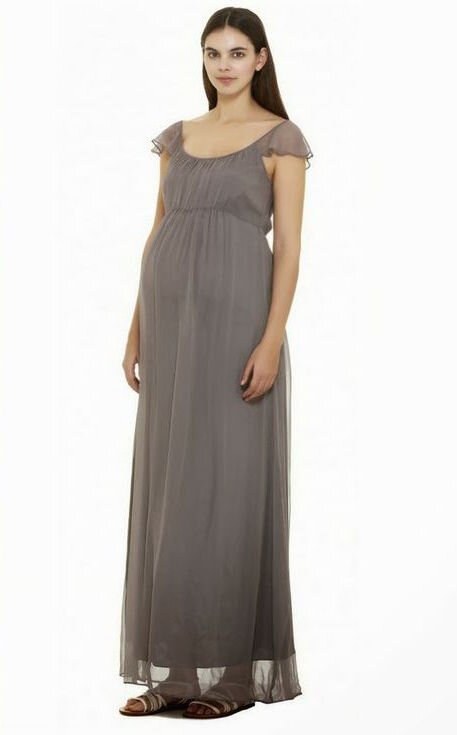 Elian Cap-Sleeve Gown in Grey.jpg