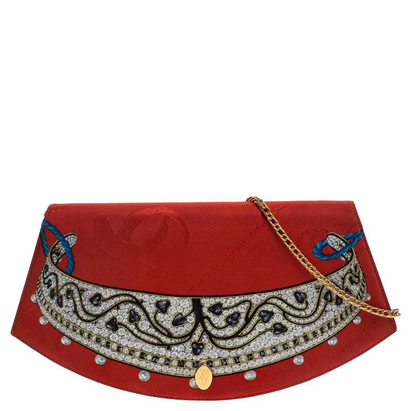 Cartier Tiara-Print Canvas Clutch.jpg