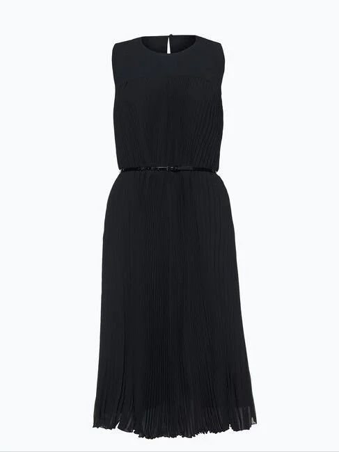 Hugo Boss Diplise Pleated Dress in Black
