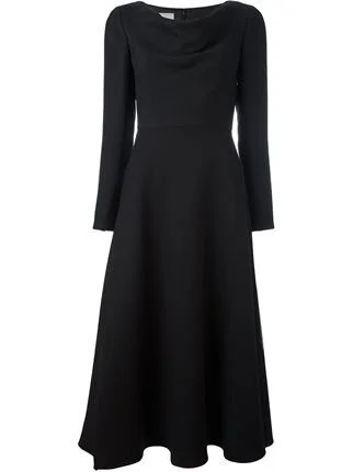 Valentino Draped Cowl Neck Dress