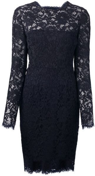 Valentino Black Lace Long Sleeve Dress FW-2013-14 #SexyDress #LaceDress.jpeg