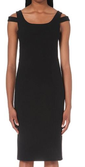 Michael Kors Collection Off-the-shoulder Stretch-wool Dress