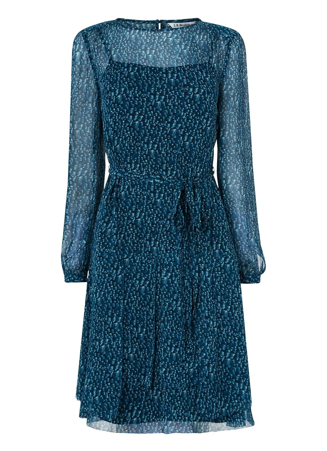 LK Bennett Bryony Silk Dress in Evergreen