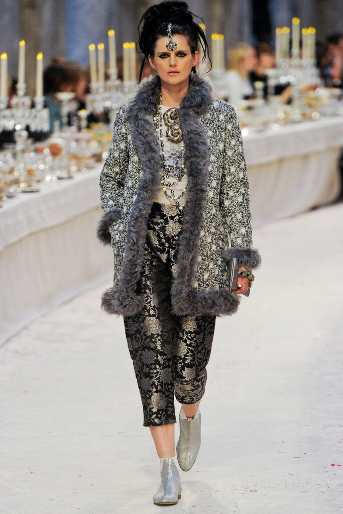 Chanel Fur-Trimmed Floral Brocade Coat — UFO No More